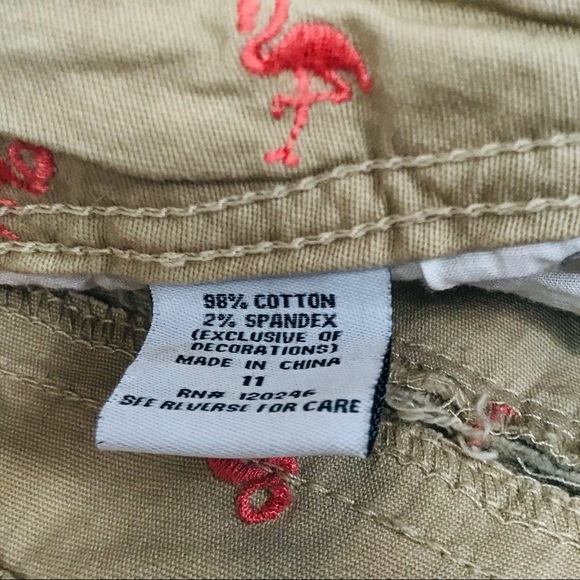 Pink Falmingo Shorts Tan Size 11 EUC - Picture 6 of 6